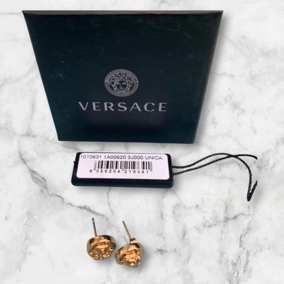 Like new!!!Versace Medusa Stud Earrings. Made in Italy. - Picture 2 of 5
